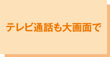 テレビ通話も大画面で