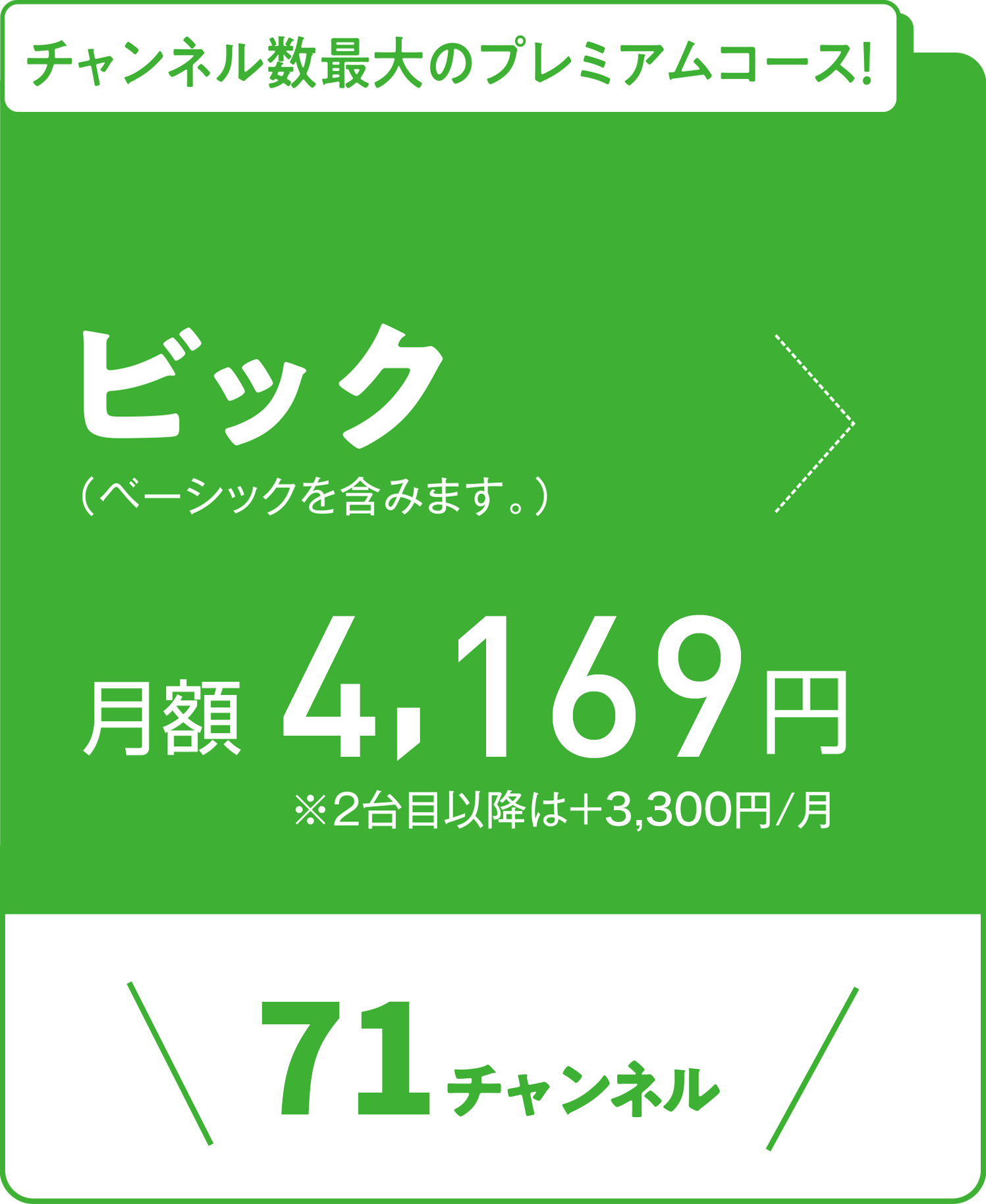 多チャンネルパックビック