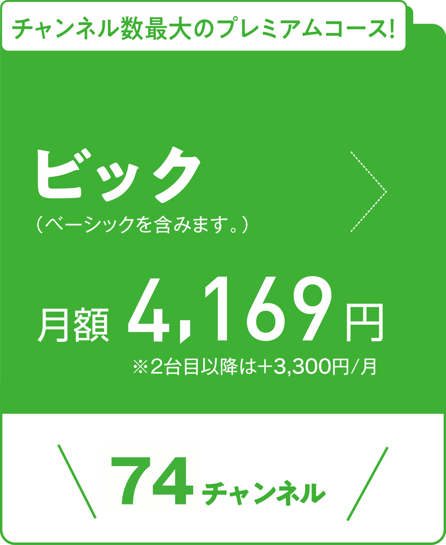 多チャンネルパックビック