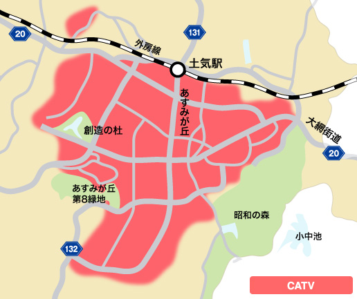 CATVのサービスエリア